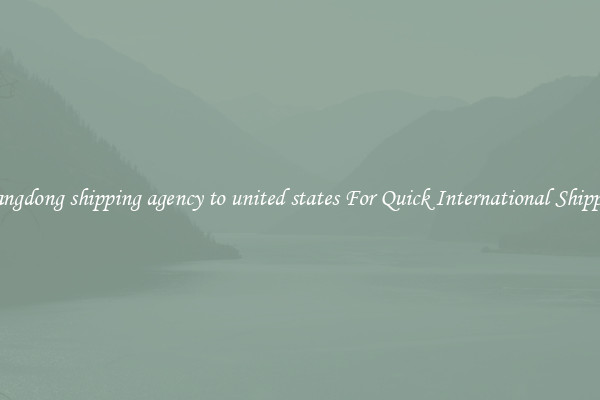 guangdong shipping agency to united states For Quick International Shipping