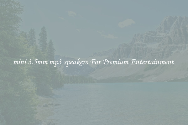 mini 3.5mm mp3 speakers For Premium Entertainment 