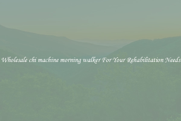 Wholesale chi machine morning walker For Your Rehabilitation Needs
