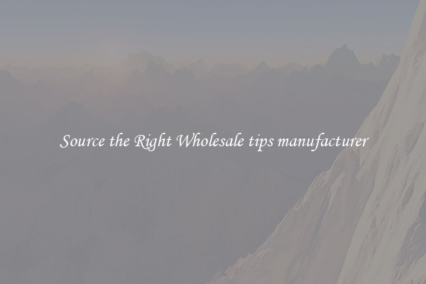  Source the Right Wholesale tips manufacturer 