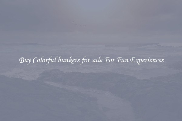 Buy Colorful bunkers for sale For Fun Experiences