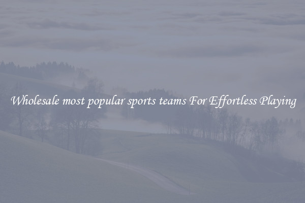 Wholesale most popular sports teams For Effortless Playing