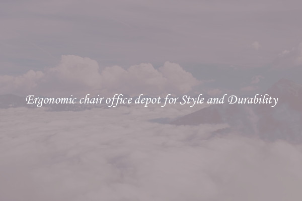 Ergonomic chair office depot for Style and Durability