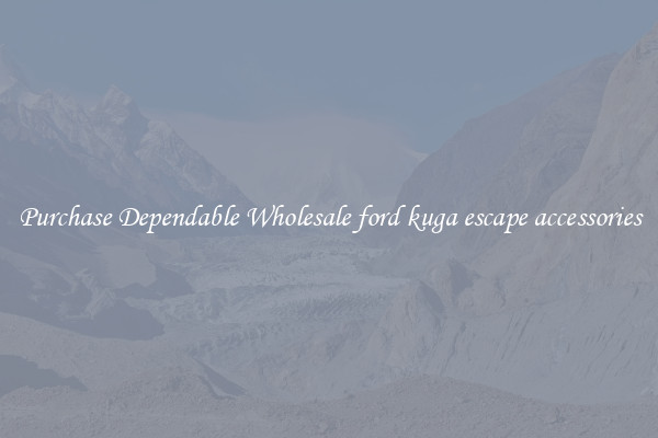 Purchase Dependable Wholesale ford kuga escape accessories