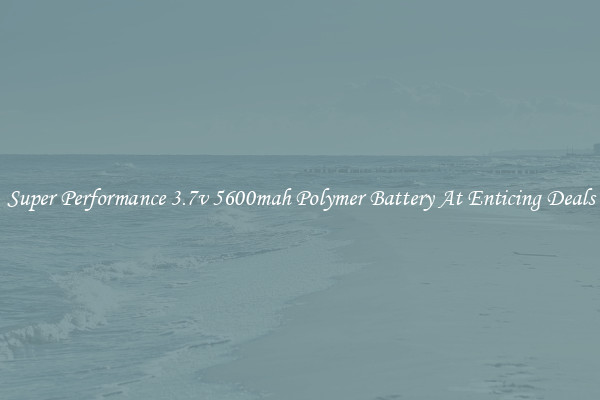 Super Performance 3.7v 5600mah Polymer Battery At Enticing Deals