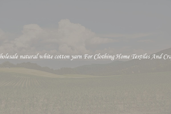 Wholesale natural white cotton yarn For Clothing Home Textiles And Crafts