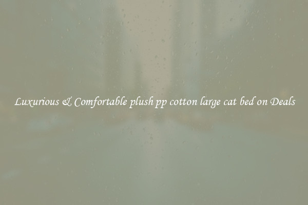 Luxurious & Comfortable plush pp cotton large cat bed on Deals
